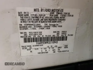 2012 Ford Taurus SEL with VIN 1FAHP2EW9CG110943, listed as a Copart auction lot 47832335 with 107,805 mi miles and Clean Title. Bid and sale history available at DreamBid. Image 13.