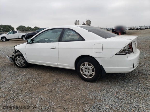 2002 Honda Civic LX with VIN 1HGEM21502L108055, listed as a Copart auction lot 73056704 with 253,586 mi miles and Salvage Title. Bid and sale history available at carsss.com. Image 2.