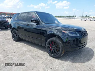 2021 Land Rover Range Rover Westminster with VIN SALGS2RU1MA455975, listed as a IAAI auction lot 41975552 with 52,328 mi miles and . Bid and sale history available at DreamBid. Image 1.