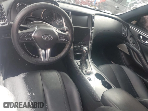 2017 Infiniti Q60 Premium with VIN JN1CV7EL4HM320567, listed as a Copart auction lot 79455314 with 74,043 mi miles and Salvage title. Bid and sale history available at DreamBid. Image 8.