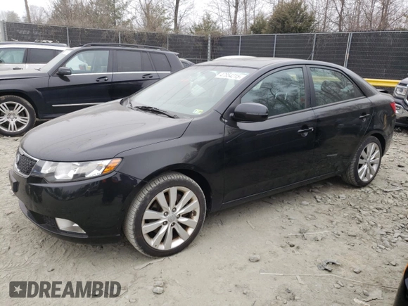 2011 Kia Forte SX with VIN KNAFW4A30B5405173, listed as a Copart auction lot 47854215 with 90,309 mi miles and Salvage Title. Bid and sale history available at carsss.com. Image 1.