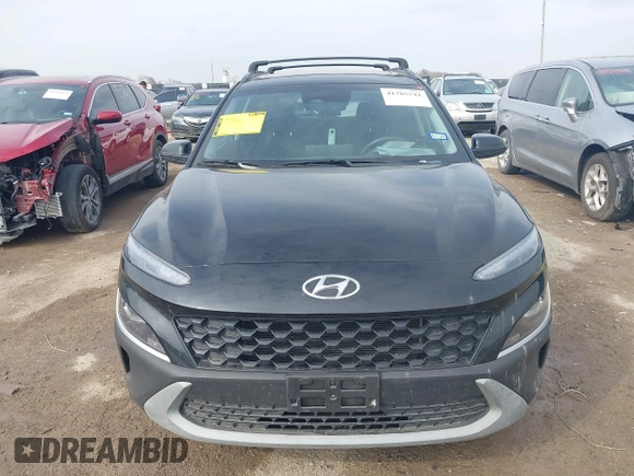 2022 Hyundai Kona SEL with VIN KM8K32AB8NU926993, listed as a IAAI auction lot 41705741 with 34,600 mi miles. Bid and sale history available at carsss.com. Image 12.