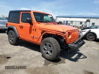 2019 Jeep Wrangler Sport S z VIN 1C4GJXAG8KW576807, wystawiony jako Copart lot #56577505 z przebiegiem 79 968 mil mil oraz Szkoda całkowita • Salvage title. Historia ofert i sprzedaży dostępna na DreamBid. Obrazek 4.