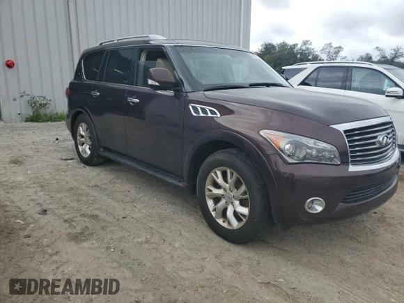 2013 Infiniti QX56 8-passenger with VIN JN8AZ2ND2D9730192, listed as a Copart auction lot 81617714 with 196,975 mi miles and Clean Title. Bid and sale history available at carsss.com. Image 4.
