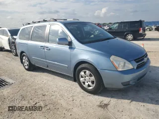 2007 Kia Sedona EX with VIN KNDMB233776171638, listed as a Copart auction lot 45663804 with 234,718 mi miles and Salvage Title. Bid and sale history available at carsss.com. Image 4.