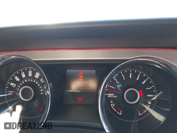 2014 Ford Mustang V6 with VIN 1ZVBP8EMXE5228061, listed as a IAAI auction lot 41603552 with 118,011 mi miles. Bid and sale history available at carsss.com. Image 7.