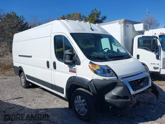 2022 Ram ProMaster Cargo with VIN 3C6MRVJG9NE121583, listed as a IAAI auction lot 41646097 with 67,468 mi miles and . Bid and sale history available at DreamBid. Image 1.