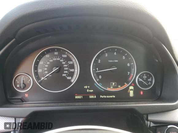 2016 BMW X5 sDrive35i with VIN 5UXKR2C53G0U17042, listed as a Copart auction lot 42026225 with 60,021 mi miles and Salvage Title. Bid and sale history available at carsss.com. Image 9.