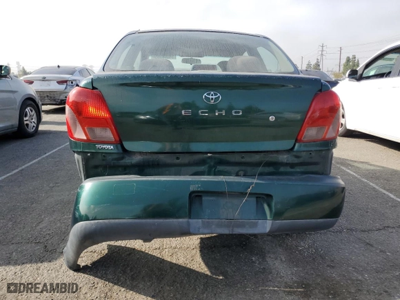 2001 Toyota ECHO with VIN JTDAT123010117491, listed as a Copart auction lot 54008555 with 258,045 mi miles and Salvage Title. Bid and sale history available at carsss.com. Image 6.