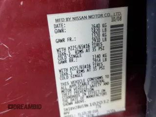 2009 Nissan Quest S with VIN 5N1BV28U59N102032, listed as a Copart auction lot 80573344 with 193,950 mi miles and Salvage Title. Bid and sale history available at carsss.com. Image 14.