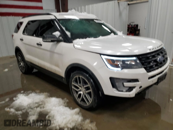 2017 Ford Explorer Sport with VIN 1FM5K8GT9HGD15327, listed as a Copart auction lot 46400435 with 276,393 mi miles and Salvage Title. Bid and sale history available at DreamBid. Image 4.