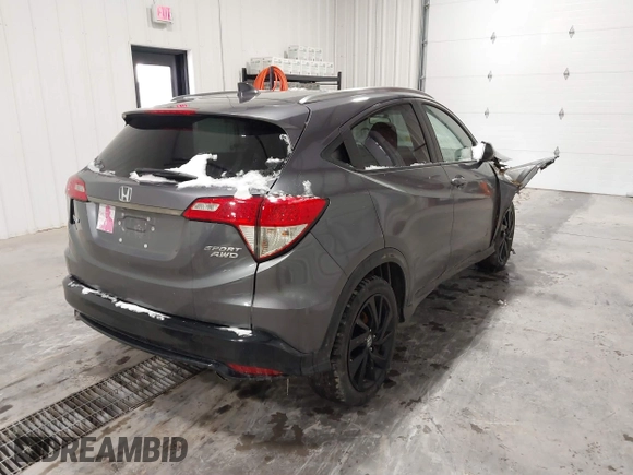 2022 Honda HR-V Sport with VIN 3CZRU6H17NM710927, listed as a IAAI auction lot 41524421 with 55,267 mi miles. Bid and sale history available at carsss.com. Image 4.