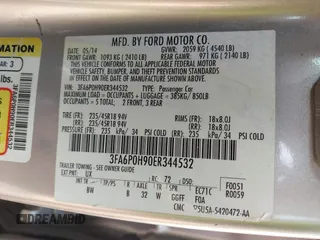 2014 Ford Fusion SE with VIN 3FA6P0H90ER344532, listed as a IAAI auction lot 41779138 with 170,042 mi miles and . Bid and sale history available at carsss.com. Image 9.