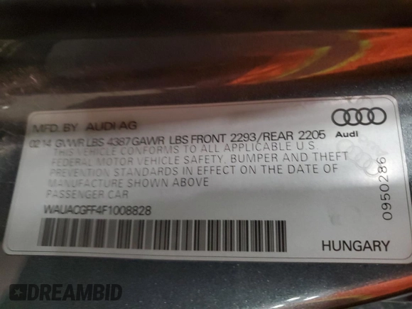 2015 Audi A3 1.8T Premium with VIN WAUACGFF4F1008828, listed as a Copart auction lot 50371215 with 151,044 mi miles and Clean Title. Bid and sale history available at carsss.com. Image 13.