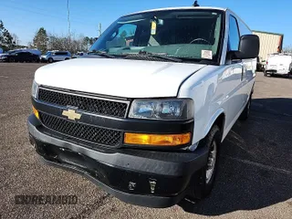 2020 Chevrolet Express Cargo with VIN 1GCWGAFG0L1190607, listed as a IAAI auction lot 42455851 with 109,103 mi miles and . Bid and sale history available at DreamBid. Image 1.