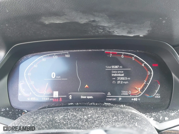 2019 BMW X5 xDrive40i with VIN 5UXCR6C55KLL27667, listed as a IAAI auction lot 41696852 with 55,387 mi miles. Bid and sale history available at carsss.com. Image 7.