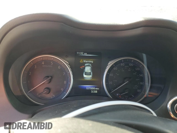 2017 Infiniti Q50 3.0t Premium with VIN JN1EV7AR0HM840588, listed as a Copart auction lot 76129124 with 107,886 mi miles and Salvage Title. Bid and sale history available at carsss.com. Image 9.