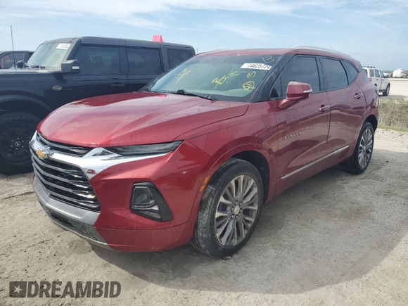 2020 Chevrolet Blazer Premier with VIN 3GNKBFRS1LS622668, listed as a Copart auction lot 74625724 with Not provided miles and Non repairable. Bid and sale history available at DreamBid. Image 1.
