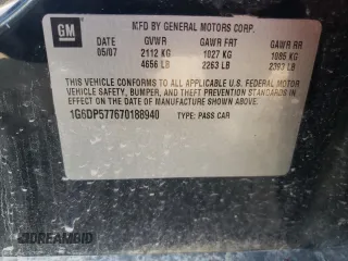 2007 Cadillac CTS with VIN 1G6DP577670188940, listed as a Copart auction lot 68450754 with Not Provided miles and Clean Title. Bid and sale history available at carsss.com. Image 12.