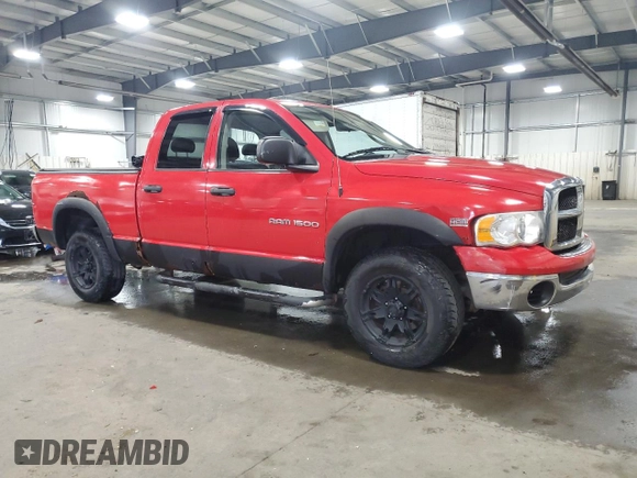 2005 Dodge 1500 SLT with VIN 1D7HU18D25J613961, listed as a Copart auction lot 53507555 with 163,110 mi miles and Salvage Title. Bid and sale history available at carsss.com. Image 4.