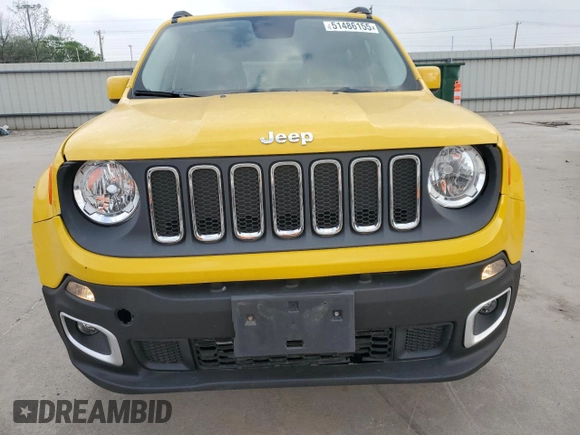 2017 Jeep Renegade Latitude with VIN ZACCJBBB9HPF02614, listed as a Copart auction lot 51486155 with 81,657 mi miles and Salvage Title. Bid and sale history available at carsss.com. Image 5.