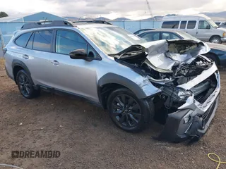 2025 Subaru Outback Onyx z VIN 4S4BTALC6S3106364, wystawiony jako IAAI lot #40694389 z przebiegiem 1 538 mil mil oraz . Historia ofert i sprzedaży dostępna na DreamBid. Obrazek 1.