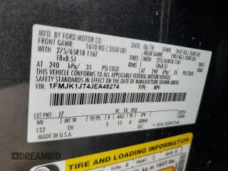 2018 Ford Expedition Max XLT with VIN 1FMJK1JT4JEA48274, listed as a Copart auction lot 53175005 with 132,477 mi miles and Salvage Title. Bid and sale history available at DreamBid. Image 13.