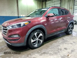 2016 Hyundai Tucson Limited z VIN KM8J33A29GU111318, wystawiony jako Copart lot #88965805 z przebiegiem 50 679 mil mil oraz Czysty tytuł • Clean title. Historia ofert i sprzedaży dostępna na DreamBid. Obrazek 1.