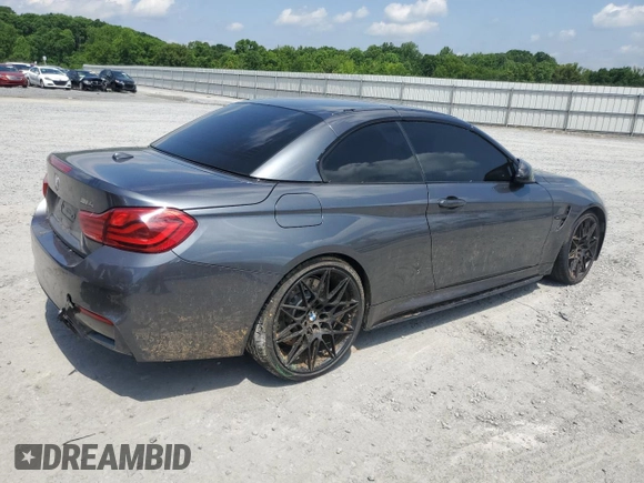2018 BMW M4 with VIN WBS4Z9C50JED22222, listed as a Copart auction lot 57043595 with 71,899 mi miles and Salvage title. Bid and sale history available at DreamBid. Image 3.