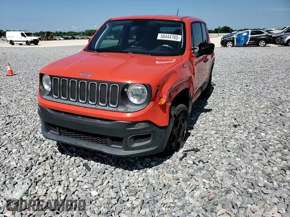 2018 Jeep Renegade Sport with VIN ZACCJBAB9JPH14873, listed as a Copart auction lot 58444785 with 106,816 mi miles and Salvage title. Bid and sale history available at DreamBid. Image 14.