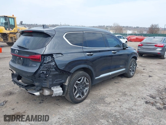 2021 Hyundai Santa Fe Limited with VIN 5NMS44AL1MH334332, listed as a IAAI auction lot 41911337 with 49,253 mi miles. Bid and sale history available at carsss.com. Image 4.