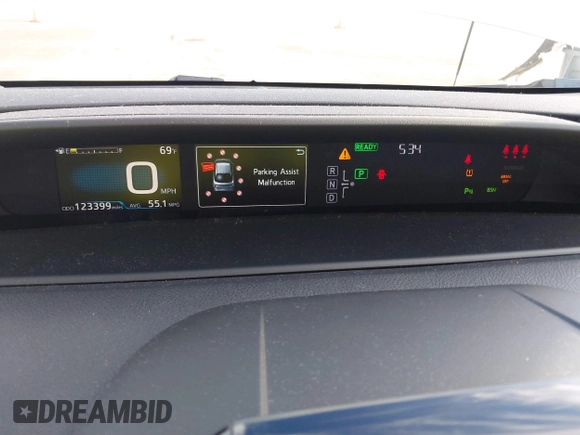 2018 Toyota Prius Two with VIN JTDKARFU1J3066710, listed as a IAAI auction lot 41636185 with 123,399 mi miles. Bid and sale history available at carsss.com. Image 7.