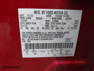 2010 Ford Edge Limited with VIN 2FMDK4KC5ABB63247, listed as a IAAI auction lot 42099347 with 267,882 mi miles. Bid and sale history available at carsss.com. Image 9.