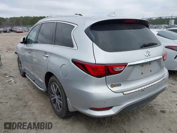 2017 Infiniti QX60 with VIN 5N1DL0MN8HC561115, listed as a IAAI auction lot 41524335 with 154,245 mi miles. Bid and sale history available at carsss.com. Image 3.