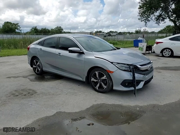 2017 Honda Civic Sedan Touring with VIN 19XFC1F98HE018889, listed as a Copart auction lot 66305154 with 58,571 mi miles and Salvage Title. Bid and sale history available at carsss.com. Image 10.