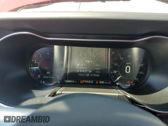 2023 Ford Mustang EcoBoost с VIN 1FA6P8TH7P5111783, выставлен на аукционе Copart как лот 53097805 с пробегом 10 989 миль миль и Списание • Salvage title. История ставок и продаж доступна на DreamBid. Изображение 9.