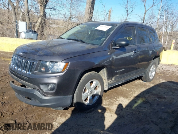 2017 Jeep Compass Sport with VIN 1C4NJCBB6HD132168, listed as a IAAI auction lot 41427644 with 97,000 mi miles and . Bid and sale history available at carsss.com. Image 2.