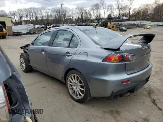 2015 Mitsubishi Lancer Evolution GSR with VIN JA32W8FV7FU020562, listed as a Copart auction lot 46608624 with 147,736 mi miles and Salvage Title. Bid and sale history available at carsss.com. Image 2.