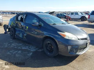 2013 Toyota Prius One with VIN JTDKN3DU8D5581720, listed as a IAAI auction lot 41710581 with 119,696 mi miles. Bid and sale history available at carsss.com. Image 1.