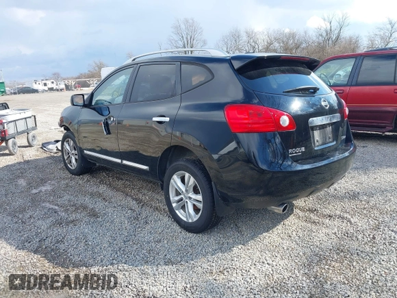 2013 Nissan Rogue S with VIN JN8AS5MV4DW115838, listed as a IAAI auction lot 41649461 with 163,783 mi miles and . Bid and sale history available at DreamBid. Image 3.