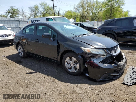 2014 Honda Civic LX z VIN 19XFB2F58EE260521, wystawiony jako Copart lot #55211935 z przebiegiem 184 439 mil mil oraz Szkoda całkowita • Salvage title. Historia ofert i sprzedaży dostępna na DreamBid. Obrazek 4.