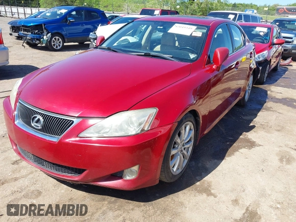 2007 Lexus IS with VIN JTHBK262375027213, listed as a IAAI auction lot 42049349 with 247,534 mi miles. Bid and sale history available at carsss.com. Image 17.