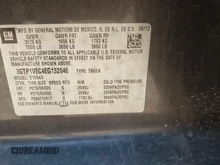 2014 GMC Sierra 1500 SLT with VIN 3GTP1VEC4EG132046, listed as a IAAI auction lot 42677146 with 204,749 mi miles and . Bid and sale history available at DreamBid. Image 9.