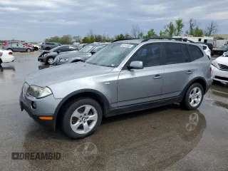 2008 BMW X3 3.0si with VIN WBXPC93428WJ22198, listed as a Copart auction lot 53187665 with 196,084 mi miles and Salvage Title. Bid and sale history available at DreamBid. Image 1.