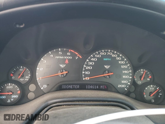 2000 Chevrolet Corvette with VIN 1G1YY22G7Y5103683, listed as a Copart auction lot 69292574 with 104,614 mi miles and Salvage Title. Bid and sale history available at carsss.com. Image 9.