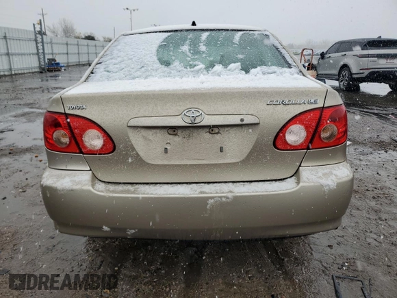 2005 Toyota Corolla CE with VIN 2T1BR32E35C365312, listed as a Copart auction lot 51673985 with 156,493 mi miles and Salvage title. Bid and sale history available at DreamBid. Image 6.