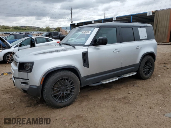 2020 Land Rover Defender HSE with VIN SALE1EEU9L2003444, listed as a Copart auction lot 55457225 with 27,092 mi miles and Salvage title. Bid and sale history available at DreamBid. Image 1.