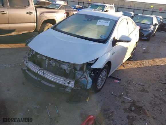 2021 Toyota Prius Prime LE with VIN JTDKAMFP2M3177445, listed as a IAAI auction lot 41408418 with 44,975 mi miles. Bid and sale history available at carsss.com. Image 2.