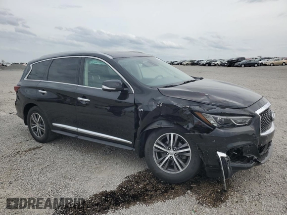 2019 Infiniti QX60 Luxe with VIN 5N1DL0MM2KC555163, listed as a Copart auction lot 51551215 with 98,246 mi miles and Salvage title. Bid and sale history available at DreamBid. Image 4.