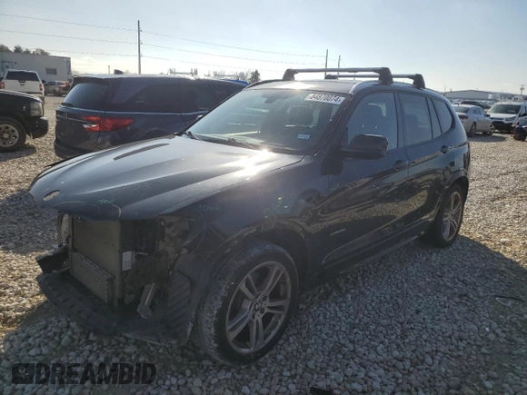 2014 BMW X3 xDrive35i with VIN 5UXWX7C58E0E82196, listed as a Copart auction lot 84870074 with 110,254 mi miles and Salvage Title. Bid and sale history available at DreamBid. Image 1.